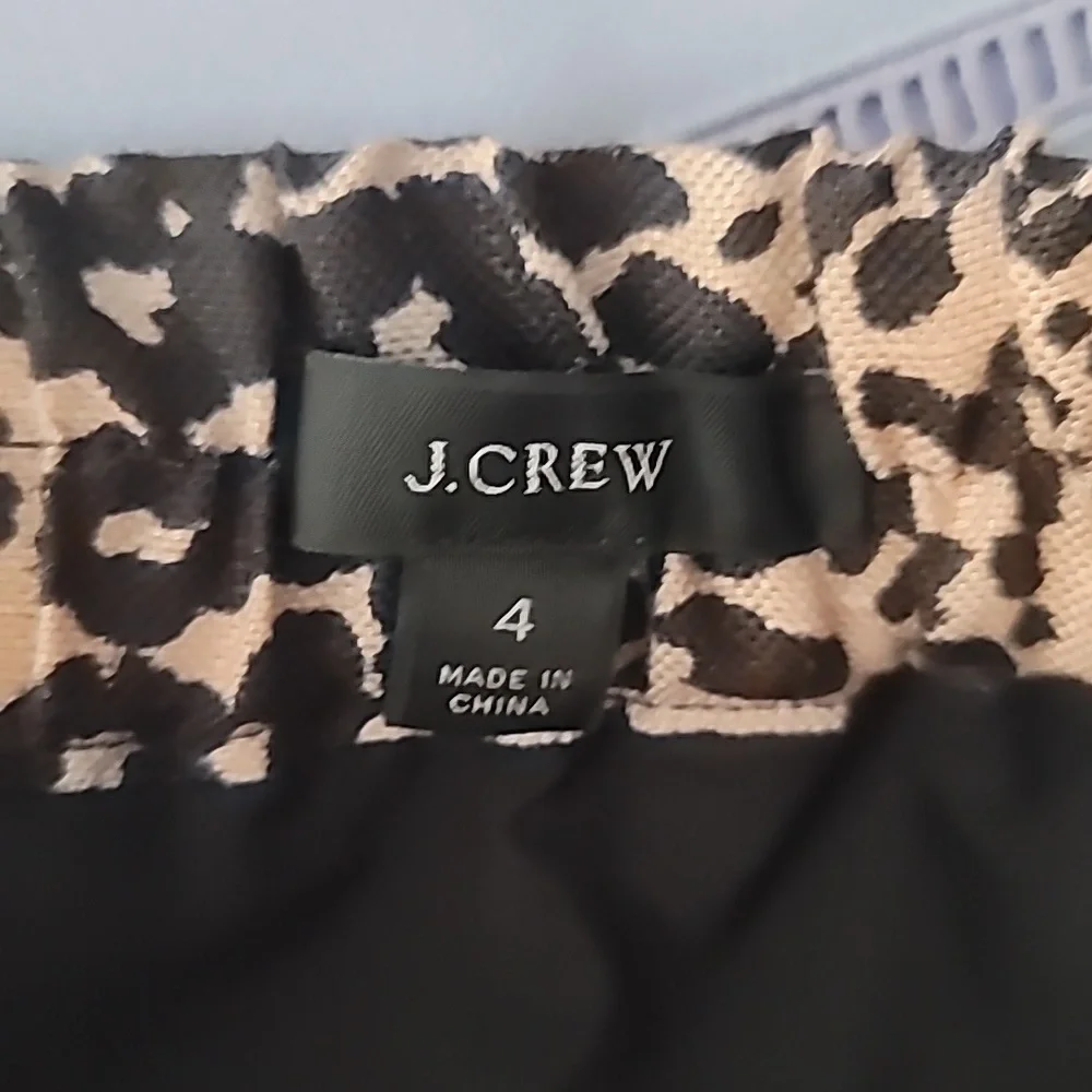 J.CREW Leopard Pencil Skirt, Size 4